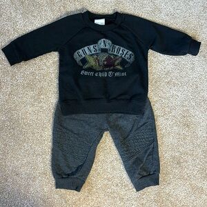 Guns n Roses Baby Sweatsuit Outfit Sweet Child Of Mine Size 3-6 Months